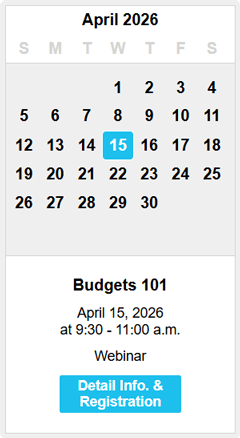 April 2026 OCGA Monthly Training Calendar