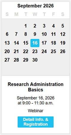 September 2026 OCGA Monthly Training Calendar