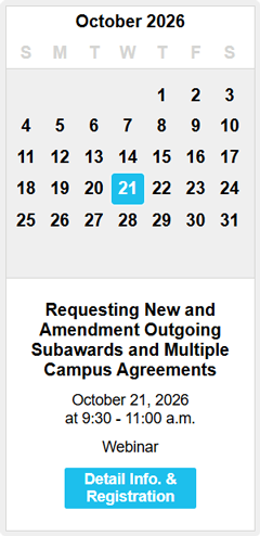 October 2026 OCGA Monthly Training Calendar